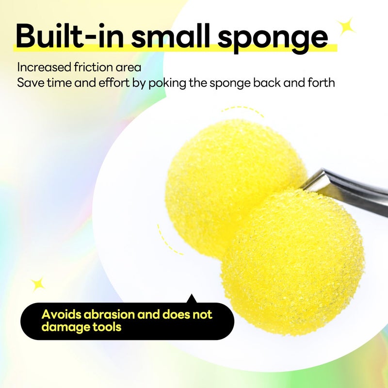 اكترول منظف ملاقط وصلات الرموش من أكترول، عبوة واحدة، أداة تنظيف ملاقط الرموش لإزالة غراء الرموش مع إسفنجة، سائل تنظيف ملاقط الرموش، 30 مل - Image 3